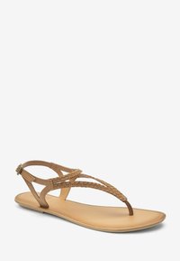 Next FOREVER COMFORT PLAIT TOE POST - Sandale cu baretă între degete - tan brown