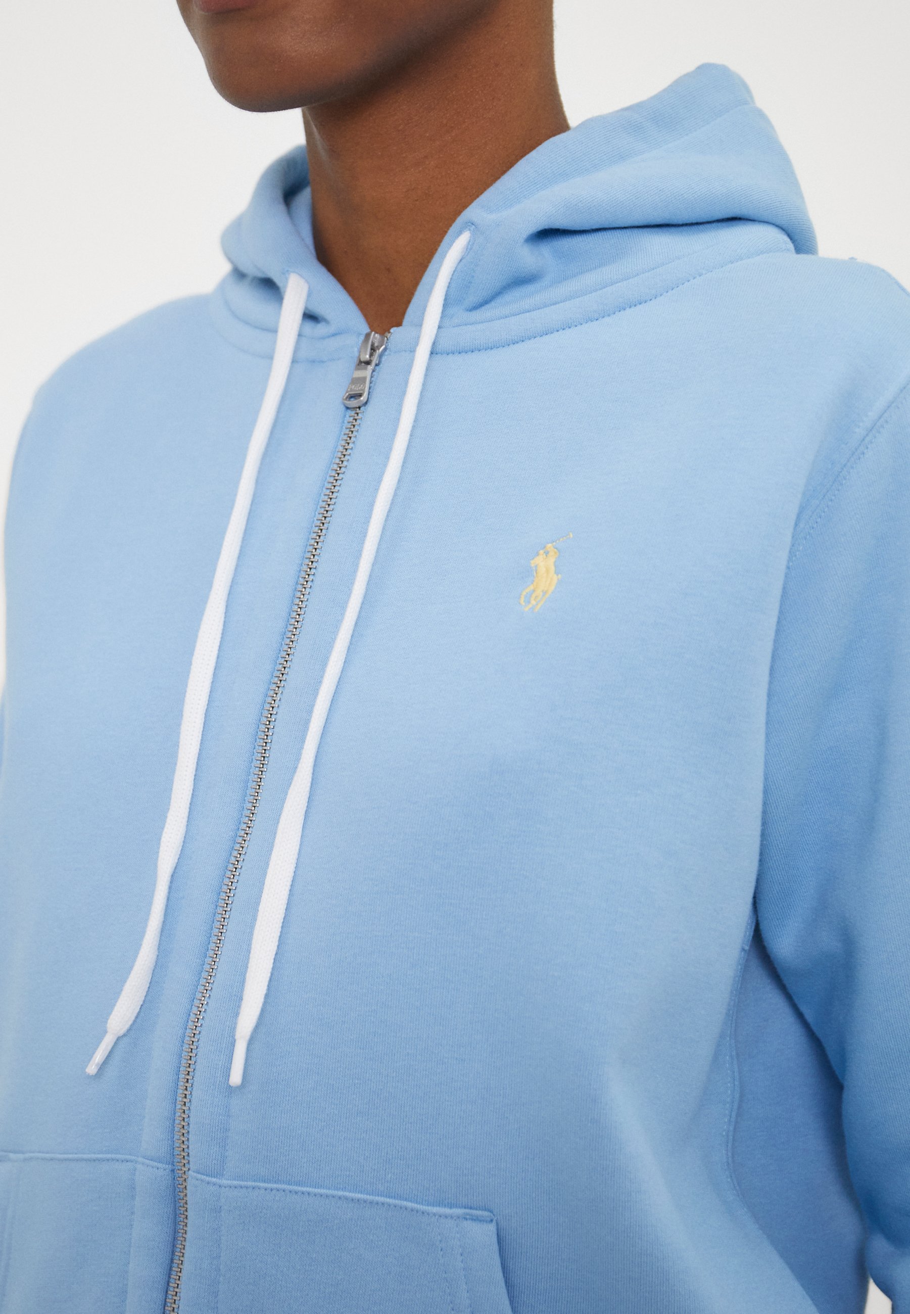 トップス POLO RALPH LAUREN zip-up sweat blouson Sweatshirt with zip and hood in pale pink brand POLO RALPH