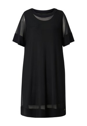 Ulla Popken, SHEER LAYERED MESH DRESS - Freizeitkleid - black