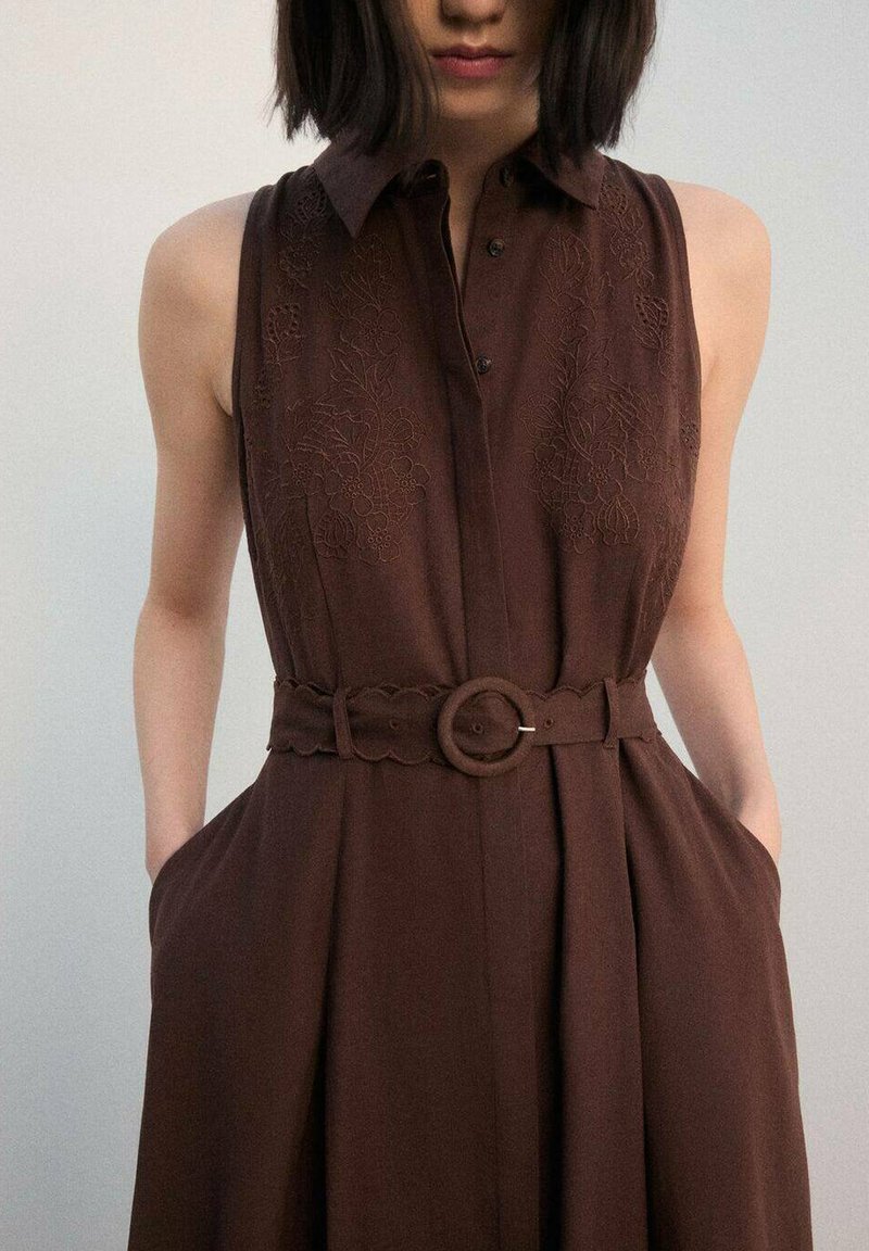 Mango Shirt dress - brown - Zalando