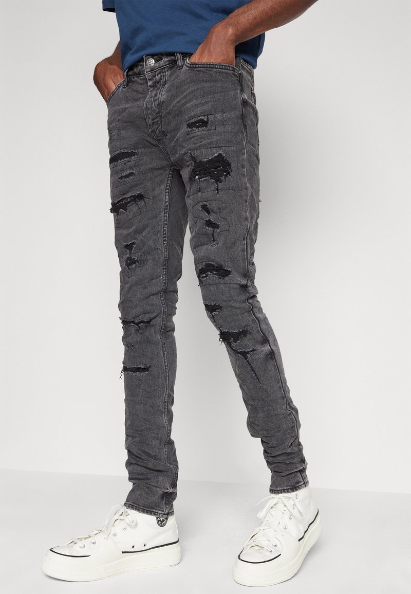 Ksubi VAN WINKLE DYNAMITE TRASH UNISEX - Slim fit jeans - black 