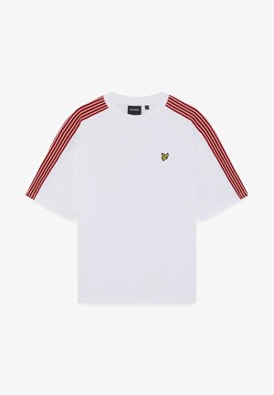 Lyle & Scott, CONTRAST TAPE - T-shirt imprimé - white