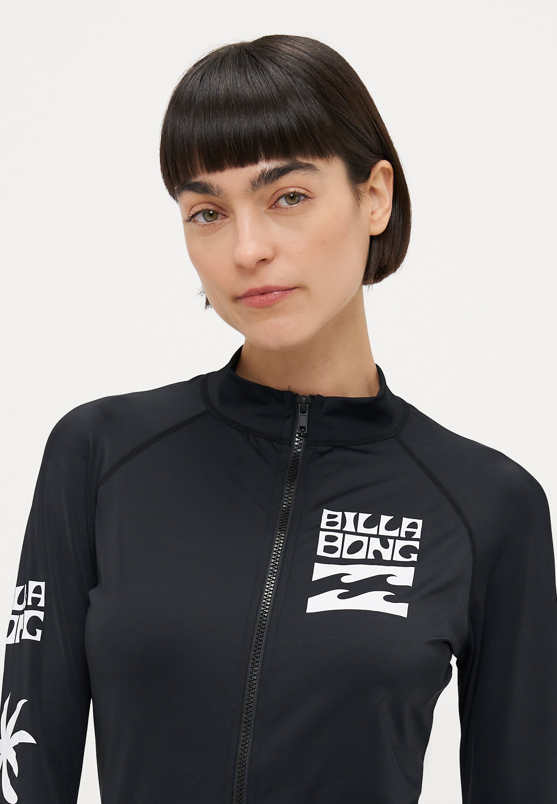 Billabong SURF CAPSULE FULL ZIP - Bikini top - black - Zalando.co.uk