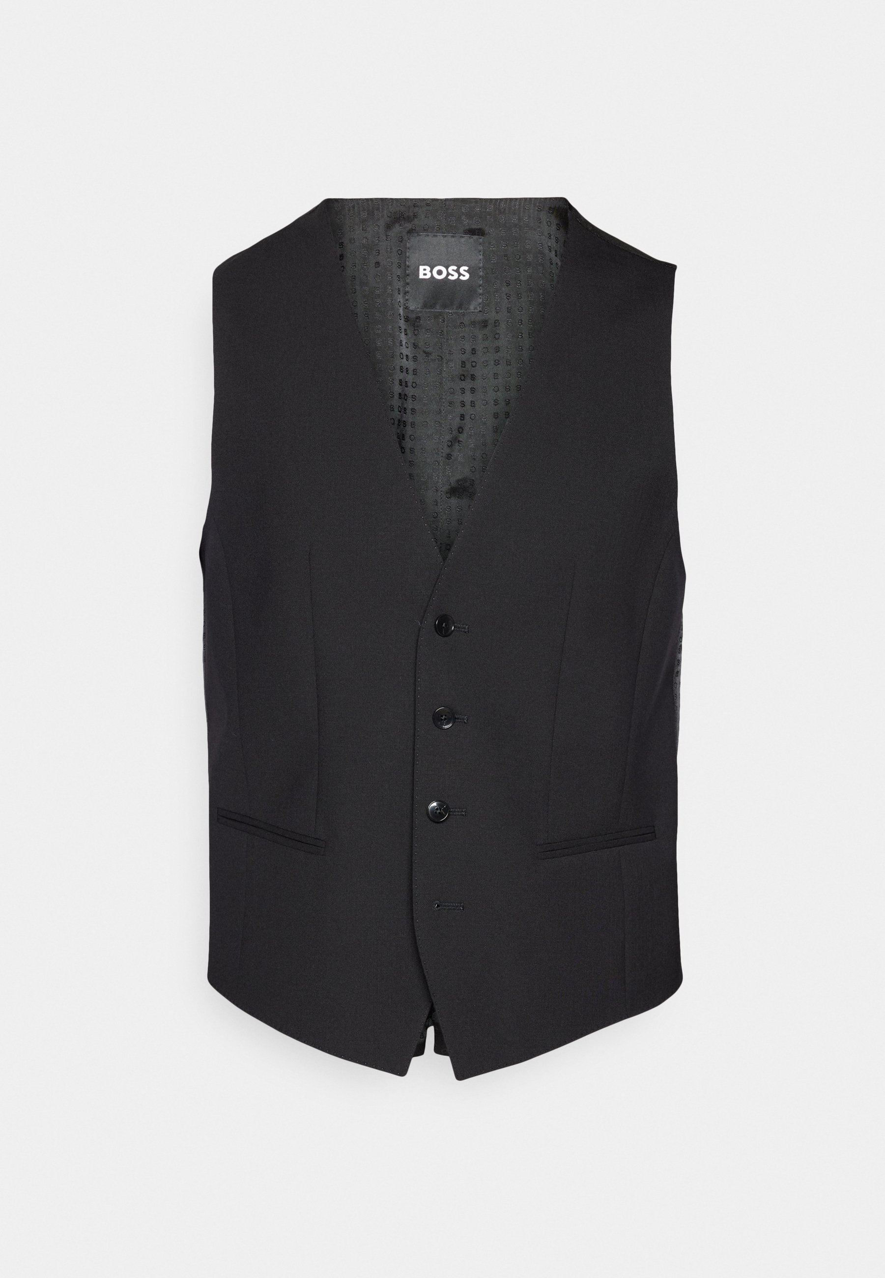 argue◆ argue cocoon coat vest/black BOSS HUGE VEST - Waistcoat - black - Zalando.co.uk