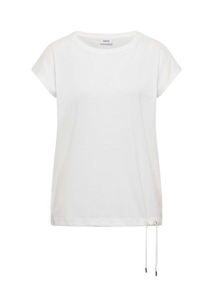 Cecil, T-SHIRT WITH CROCHET-DETAILS, mleczny