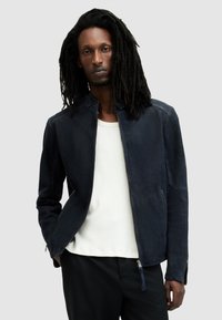 AllSaints - CORA JACKET - Leren jas - mcway blue Miniatuurafbeelding 1