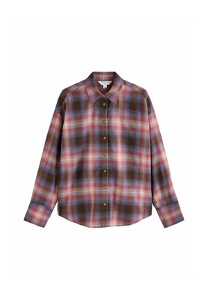 Next, TALL FIT - FLANNEL OVERSIZED SHIRT - Hemd - pink brown check