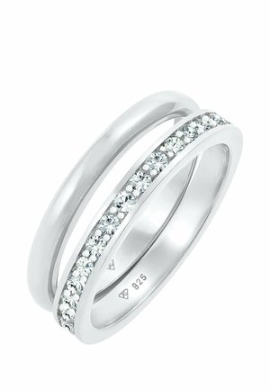 SPARKLING STACK - MIT KRISTALLEN VON SWAROVSKI® - Sormus - silberfarben