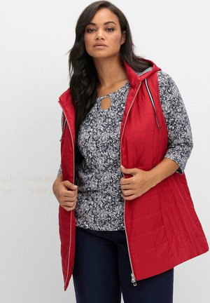 Sheego, Waistcoat - rot