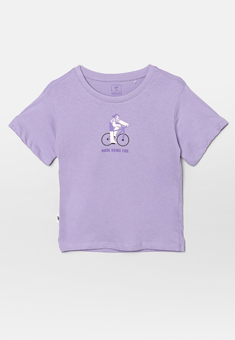4F T-shirt print lila