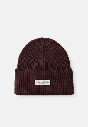 BEANIE FOLD UP - Bonnet - black cherry