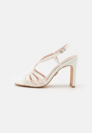 Buffalo VEGAN JEAN VAMP - High heeled sandals - white