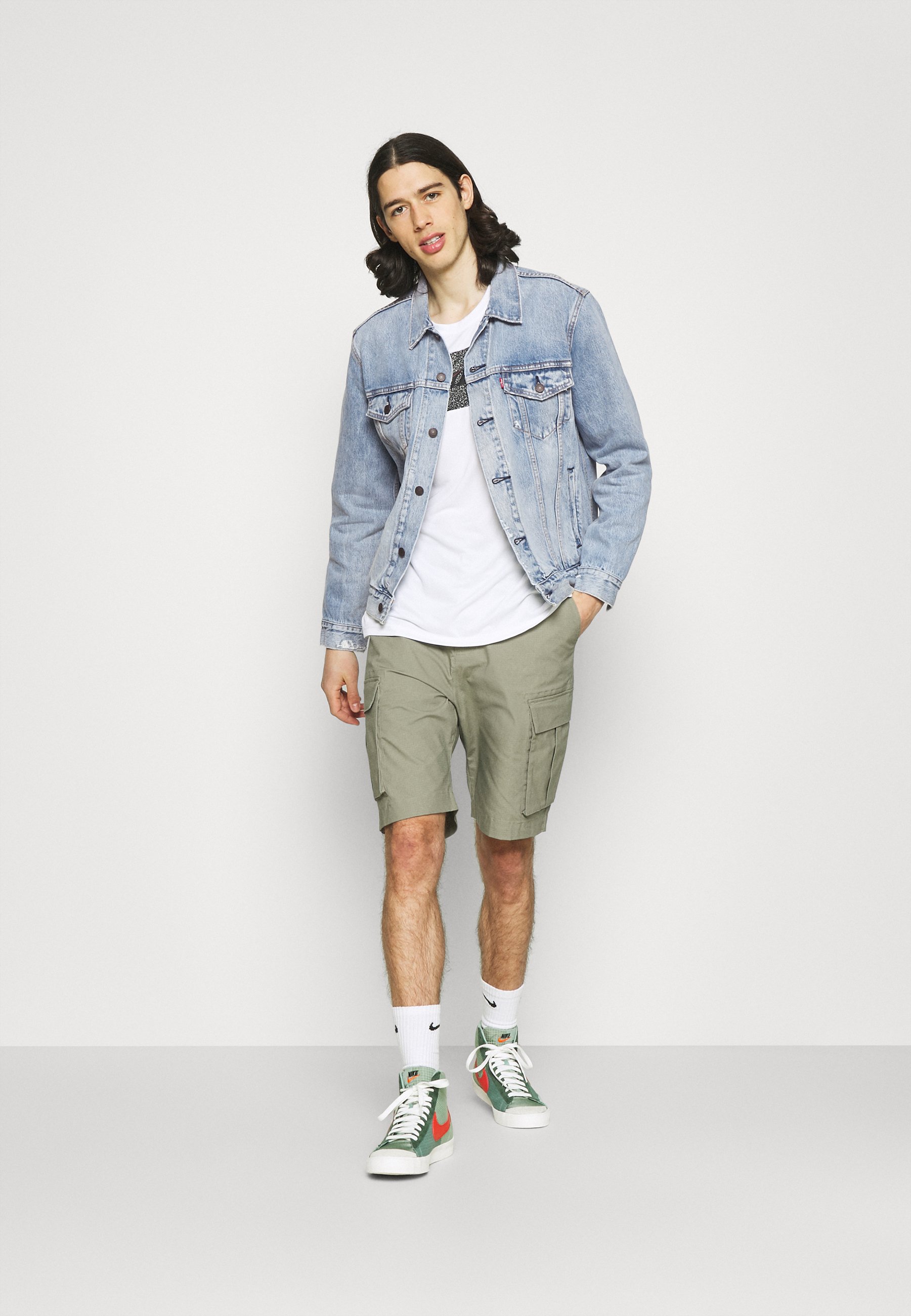 light blue trucker jacket