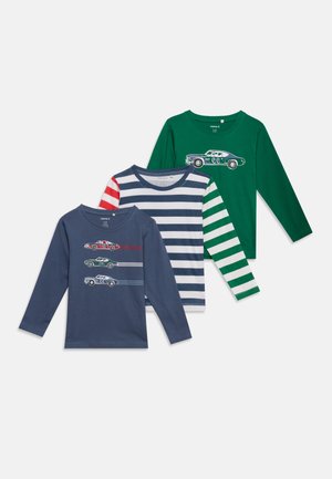 Name it, NMMNIKO 3 PACK - Pikkade varrukatega topp - dark blue/multi-coloured/green