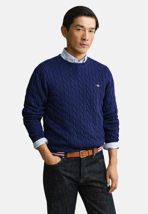 CABLE C-NECK - Maglione - rich navy
