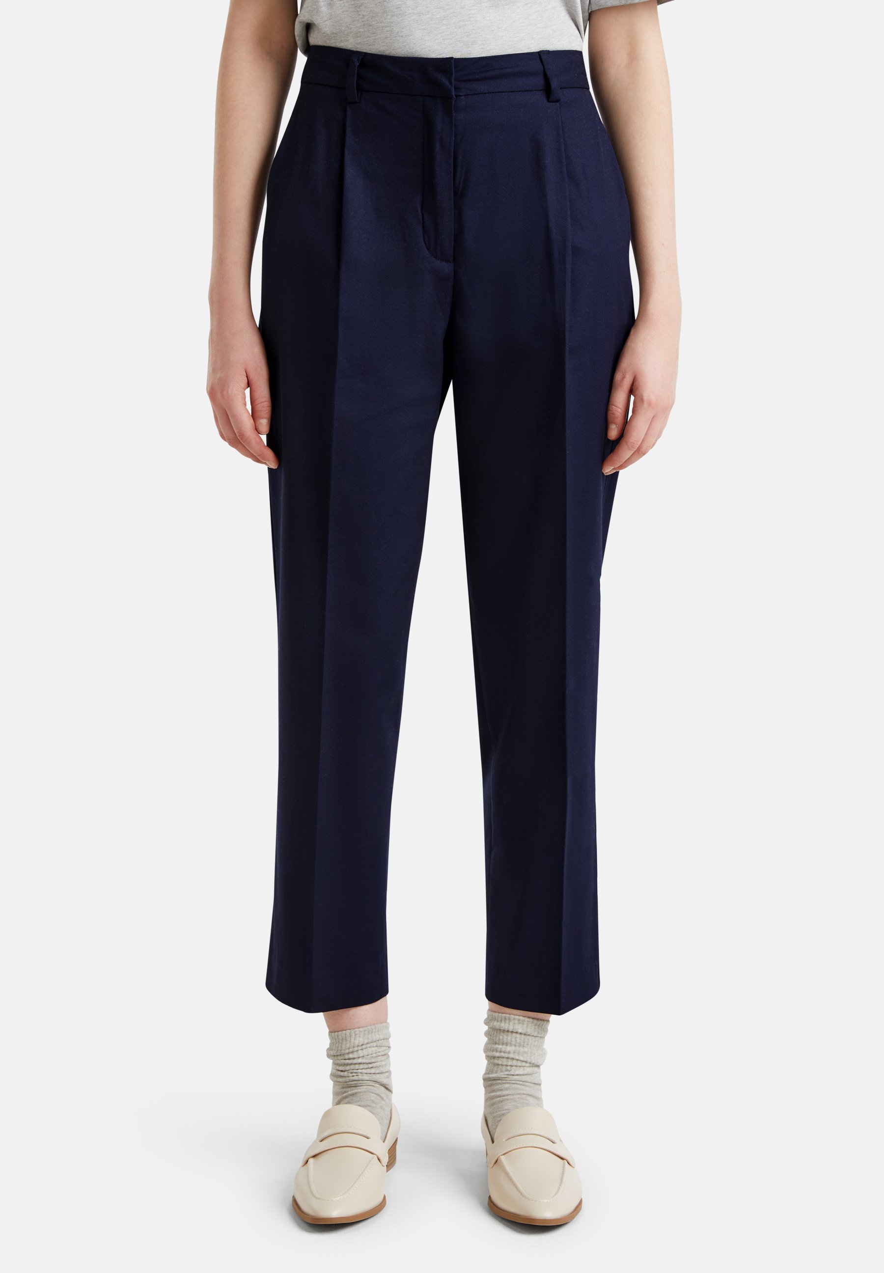 Pantaloni Flare United Colors Of Benetton In Denim Stretch Medio, Con Zip Laterale, 99% Cotone E 1% Elastan