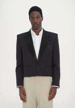 LAPEL TUXEDO JACKET - Pikkutakki - brown