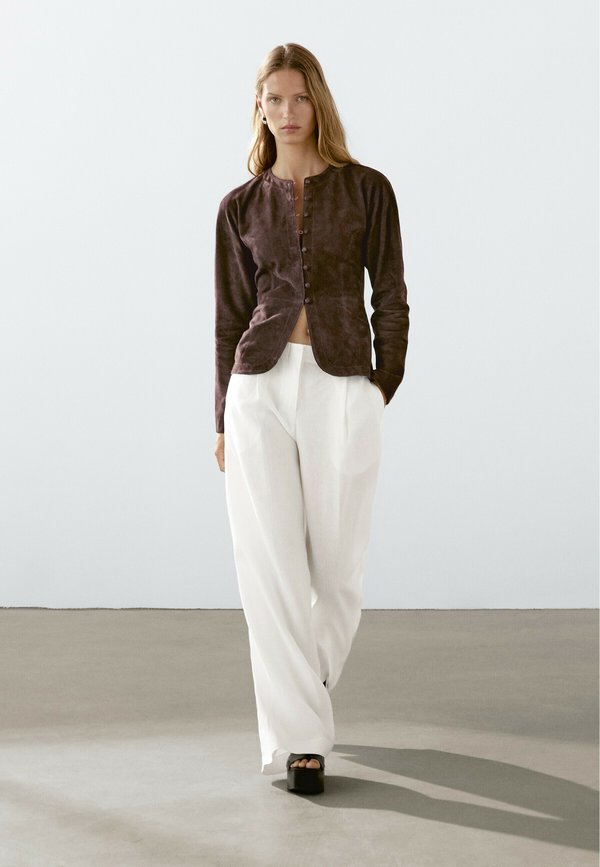 DARTED  - Trousers - mottled beige4
