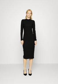 VILA Tall VIWONDA CREW NECK DRESS - Vestido de malha - black