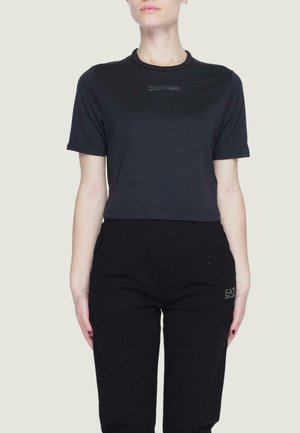 CK Calvin Klein CROP - T-shirt basic - black