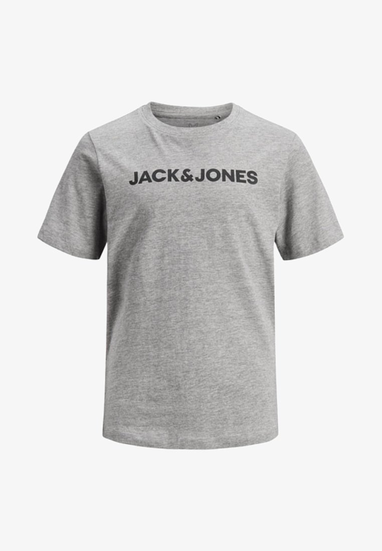 Jack & Jones Junior JJECORP LOGO TEE O-NECK - T-shirt med print - light grey melange
