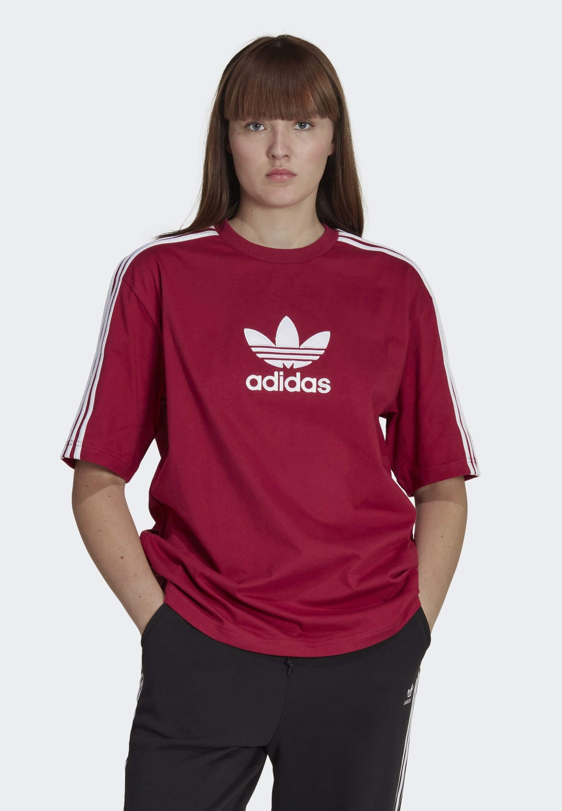 Pez anémona Arroyo Berenjena adidas Originals Camiseta estampada - legacy burgundy/burdeos - Zalando.es