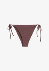 MEDIUM-COVERAGE BANDANA-PRINT TIE BIKINI BRIEFS - Bas de bikini - mottled light brown