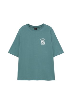 PULL&BEAR, SHORT SLEEVE WITH GRAPHIC - T-SHIRT - T-shirt print - green