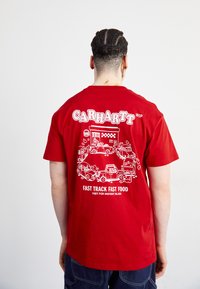 Carhartt WIP FAST FOOD - Print T-shirt - samba/white