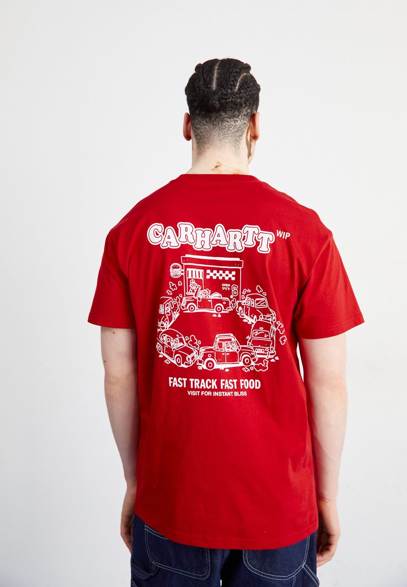 Carhartt WIP FAST FOOD - Print T-shirt - samba/white