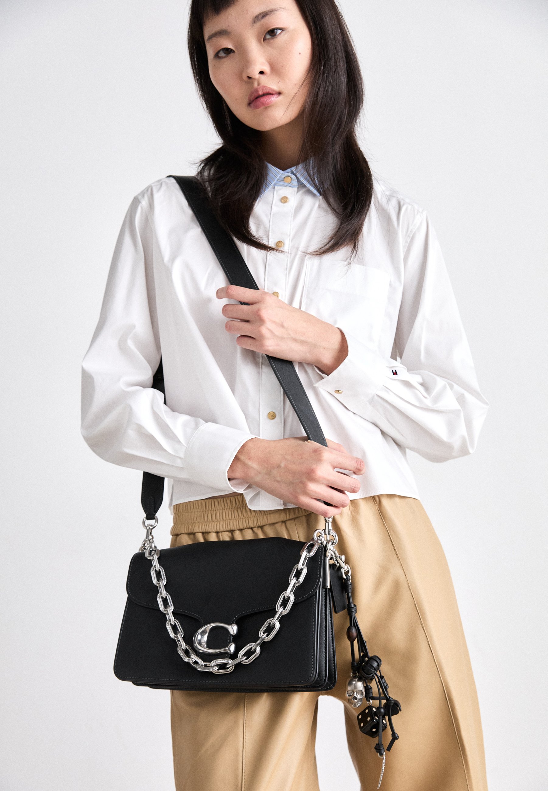 COACH CHAIN TABBY SHOULDER BAG WITH CHARM DETAIL - Handbag