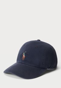 STRETCH COTTON TWILL PONY BALL CAP - Kapa - nautical ink