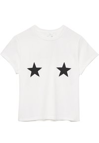 PULL&BEAR STARS - Potiskana majica - white