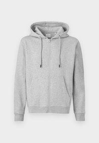 JJEBRADLEY ZIP HOOD - Zip-up sweatshirt - light grey