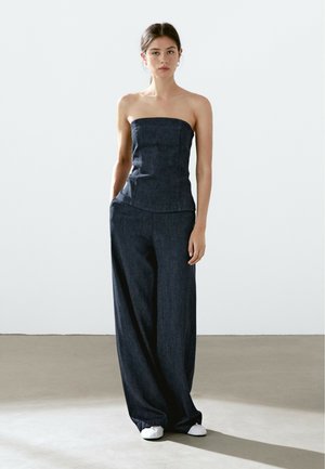 STRAPLESS - Top - dark blue