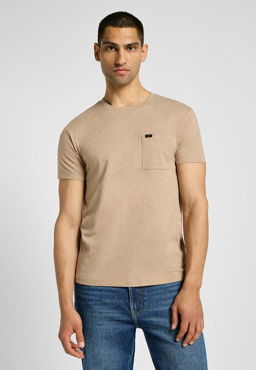 Lee box logo relaxed fit t-shirt in pink