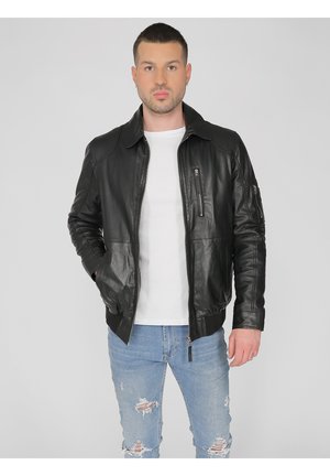 Leather MIT BRUSTTASCHE - - black SAMUEL jacket JCC