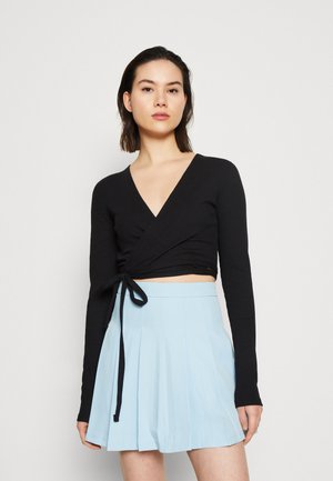 JJXX JX FRANCES WRAP - T-shirt à manches longues - black
