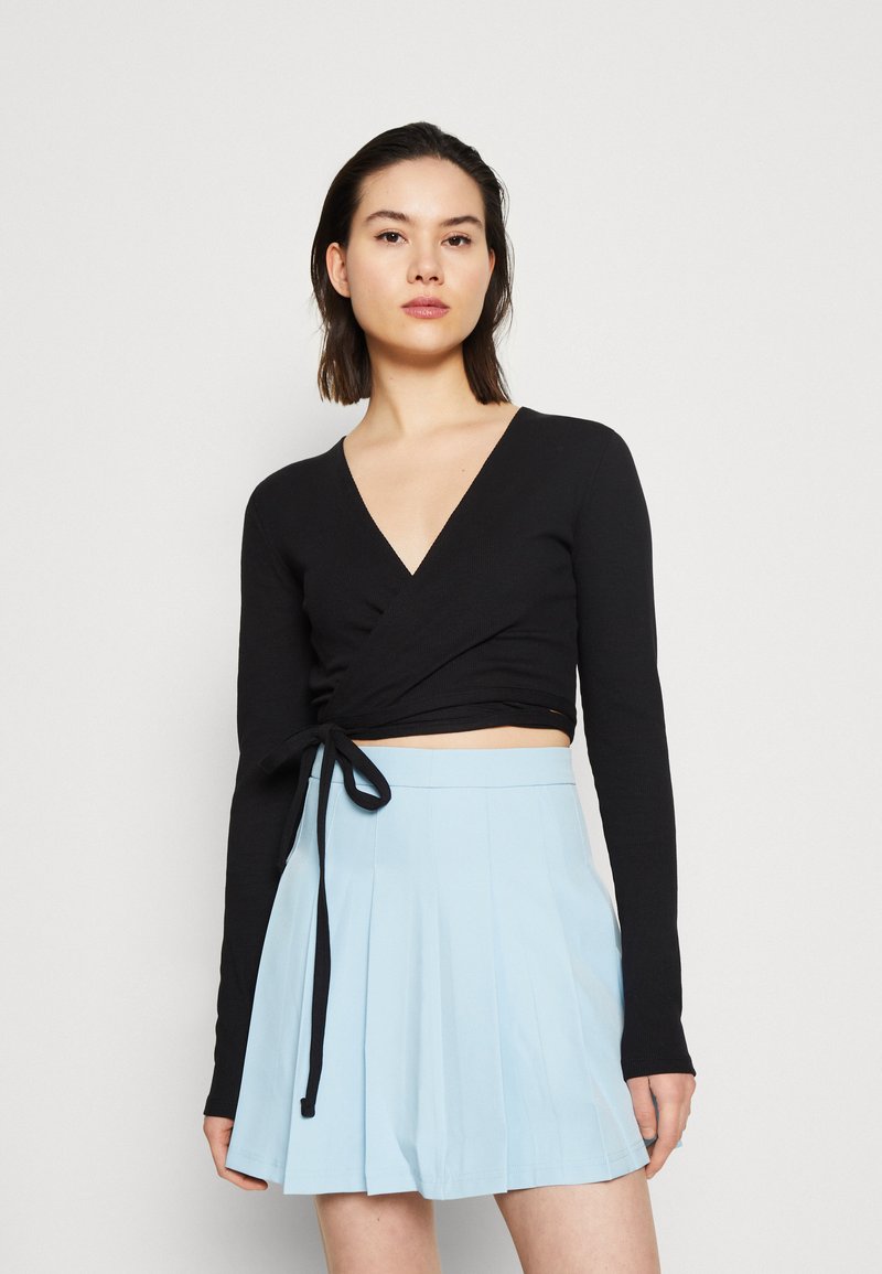 JJXX JX FRANCES WRAP - Μπλούζα με μακριά μανίκια - black