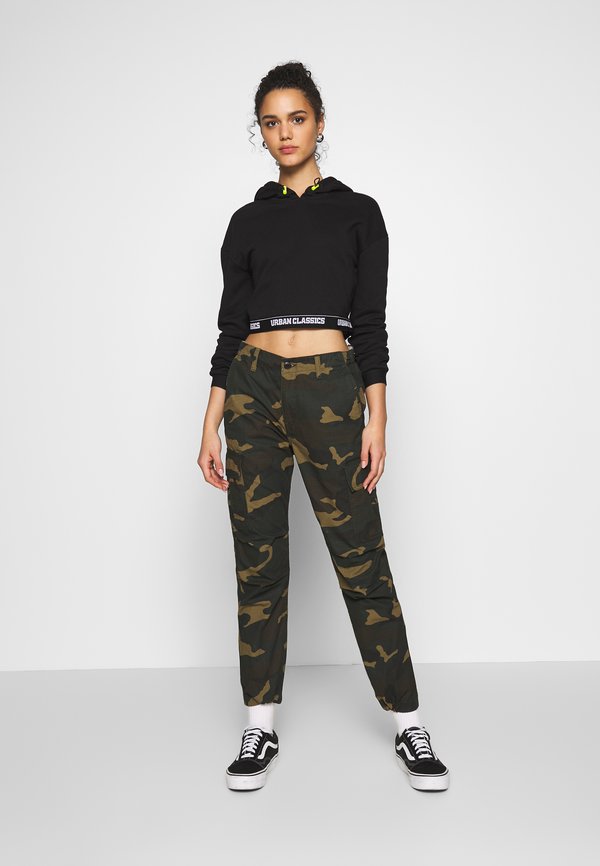 LADIES LOGO WAISTBAND CROPPED HOODY - Hoodie4