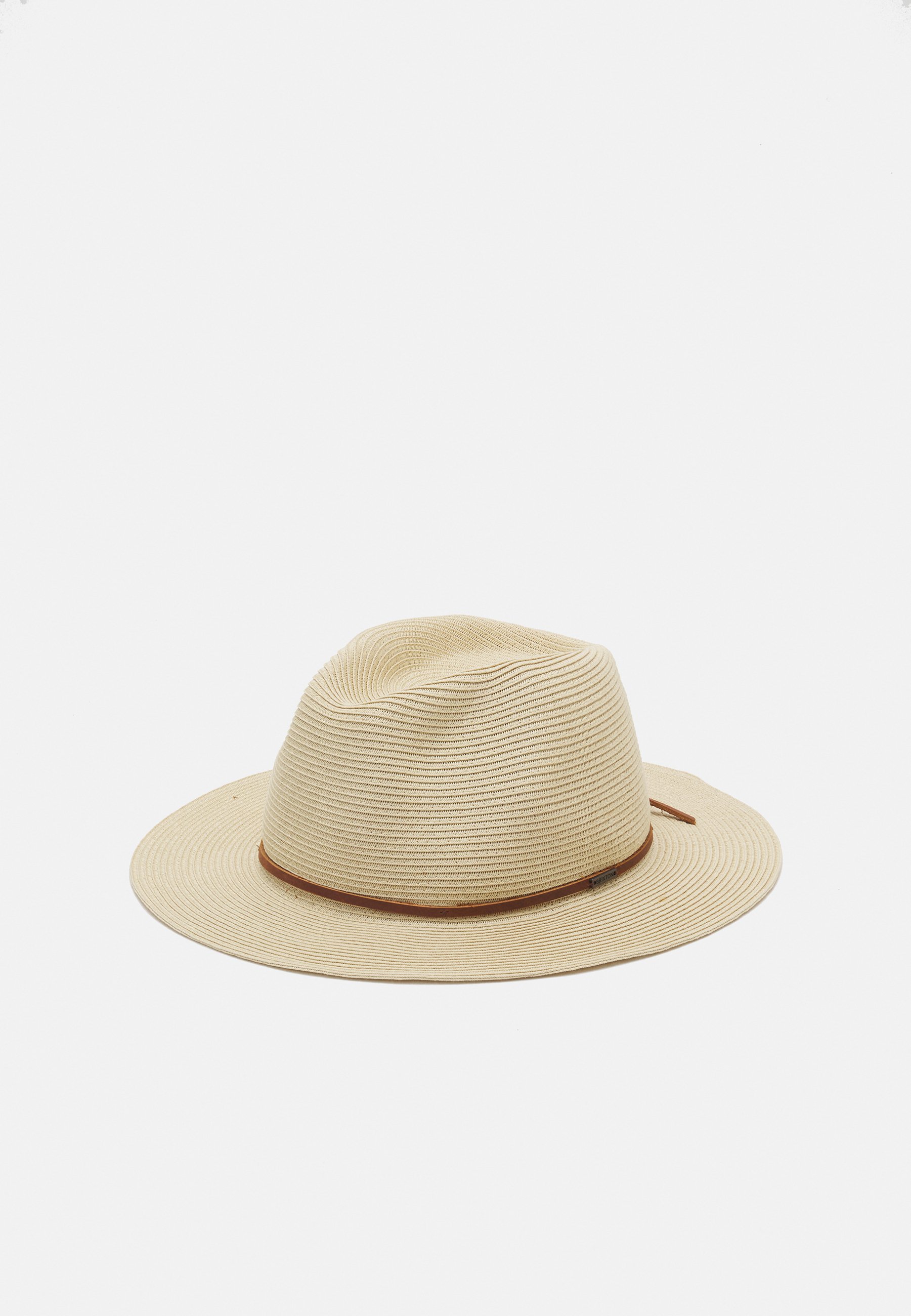 Brixton Straw Hat “Wesley” packable fedora in Natural color Size Small NWT Wesley Packable Black Fedora Straw Hat | Hatstore.com main image 3