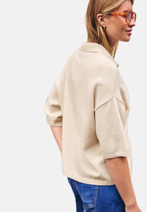 Street One Studio, KURZARM CARDIGAN MIT POLOKRAGEN - Vest - creamed sand