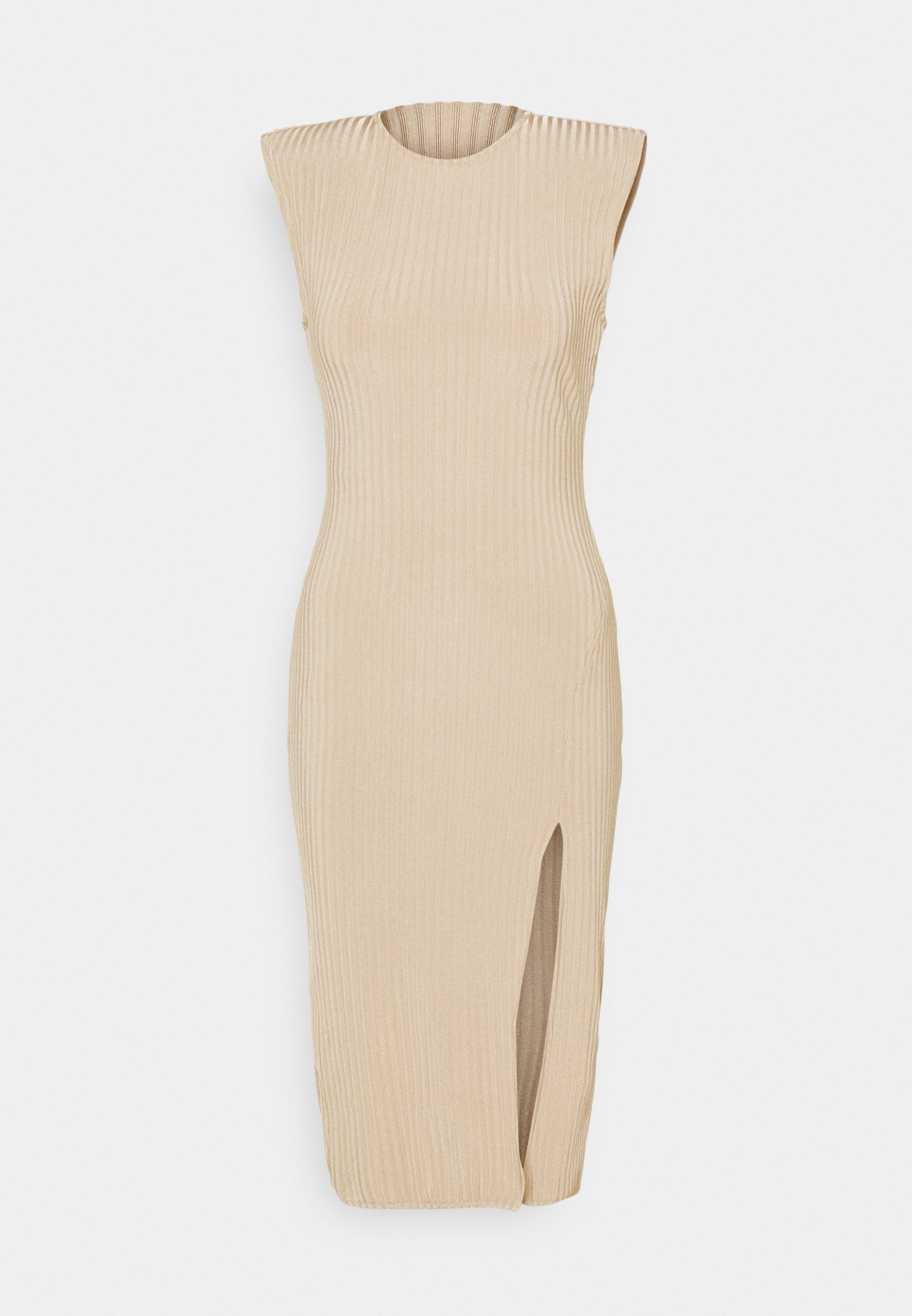 missguided beige dress MISSGUIDED Long Sleeve Knitted Mini Dress Elegant Ribbed Sweater Dress Winter Layering Fall Party Club Night Out Modern Fashion,M