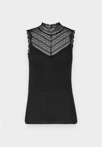 VISIA  HIGH NECK TOP - Débardeur - black