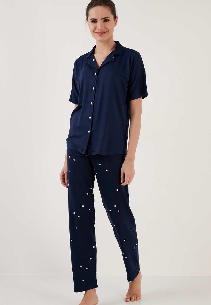 LELA SET REGULAR FIT - Komplet pidžame - dark blue