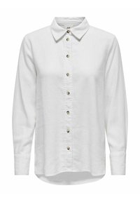 LOCKER GESCHNITTEN ÄRMELBÜNDCHEN MIT VOLUMINÖSER ARMSCHNITT - Bluza z gumbi - bright white