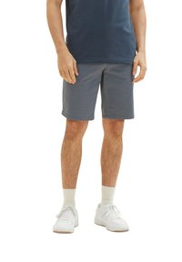 TOM TAILOR Shorts - blueish grey diamond structure