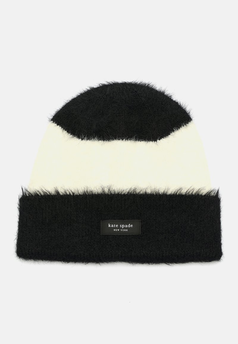 kate spade new york AWNING STRIPE FUZZY - Beanie - black 