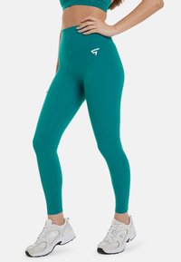 SQUATPROOF Tajice-hlače - teal green