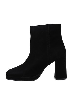 High heeled ankle boots - black
